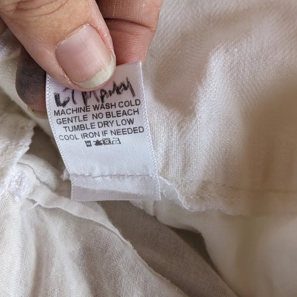 Linen Twelfth street by Cynthia Vincent wide leg paints with belt. size 6 - Picture 7 of 7